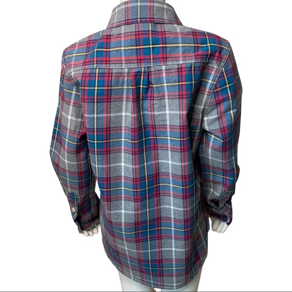 MINI BODEN Plaid Button Front Shirt Cotton Preppy Casual Colorful Size 5/6Y - Picture 5 of 15